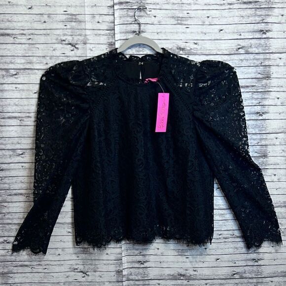 Lilly Pulitzer Averi Top Two Tone Carnival Lace - Picture 1 of 11